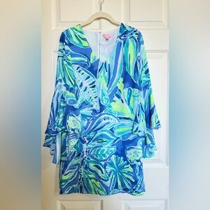 Lilly Pulitzer Rosalia Dress in Beckon Blue Palm Passage